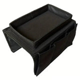 TV Remote Control Holder Sofa Armrest Organizer with Storage Pockets