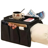 TV Remote Control Holder Sofa Armrest Organizer with Storage Pockets