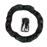 Universal 37/38cm Non-Slip Embossed Leather Car Steering Wheel Cover (3 colours available)