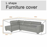 V/L-Shape Waterproof Garden Sofa Cover – Rattan Corner Furniture Protector (different sizes available)