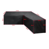 V/L-Shape Waterproof Garden Sofa Cover – Rattan Corner Furniture Protector (different sizes available)