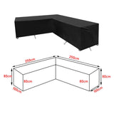V/L-Shape Waterproof Garden Sofa Cover – Rattan Corner Furniture Protector (different sizes available)