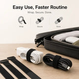 Reusable Black Nylon Hook & Loop Cable Ties