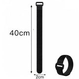 Reusable Black Nylon Hook & Loop Cable Ties