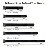 Reusable Black Nylon Hook & Loop Cable Ties