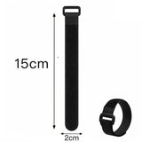 Reusable Black Nylon Hook & Loop Cable Ties