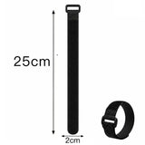 Reusable Black Nylon Hook & Loop Cable Ties
