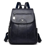 Vintage Soft Leather Backpack for Women