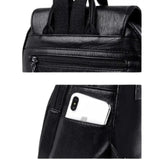 Vintage Soft Leather Backpack for Women
