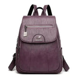 Vintage Soft Leather Backpack for Women