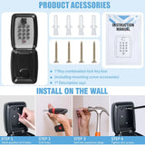 Wall-Mount Key Lock Box with Code (4 types available)