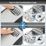 Wall-Mounted Key Keeper – 4-Digit Lock Box (available in Gray & Black)