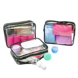 Waterproof Transparent Cosmetic Bag with Zip (3 sizes available)