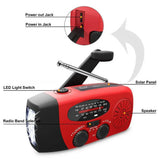 2000mAh Emergency Weather Radio with Hand Crank, Solar & USB Charging, Flashlight
