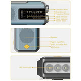 2000mAh Emergency Weather Radio with Hand Crank, Solar & USB Charging, Flashlight