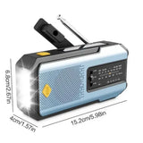 2000mAh Emergency Weather Radio with Hand Crank, Solar & USB Charging, Flashlight