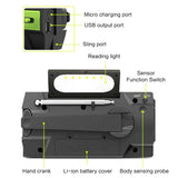 2000mAh Emergency Weather Radio with Hand Crank, Solar & USB Charging, Flashlight