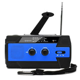 2000mAh Emergency Weather Radio with Hand Crank, Solar & USB Charging, Flashlight