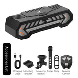 Wireless Turn Signal Bike Tail Light with Projection, 6 Modes (Rechargeable & Waterproof)