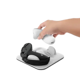 Wireless Charging Dock + G3 Controller Grips for Meta Quest 3/3S