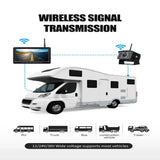 Wireless Reverse Camera Kit – 7" Monitor for Trucks, Buses & RVs with IR Night Vision